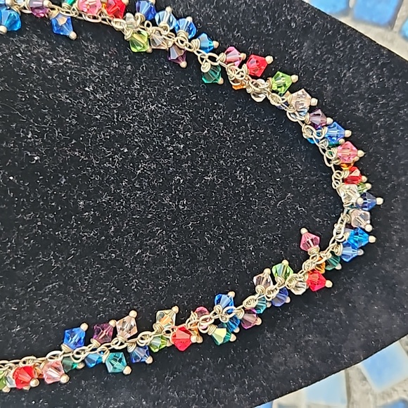 Colorful Crystal Beaded Necklace - Picture 3 of 4